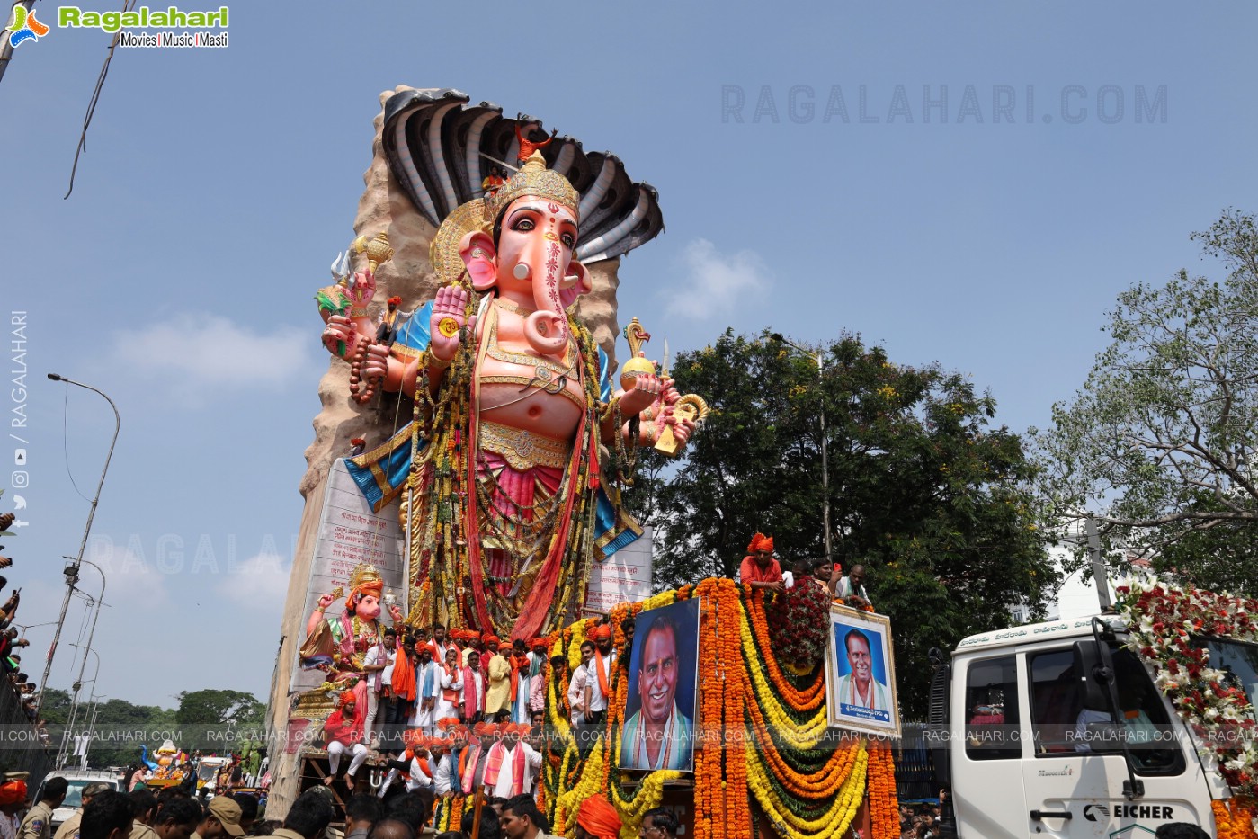 Khairatabad Ganesh Nimajjanam 2023 at Tank Bund in Hyderabad