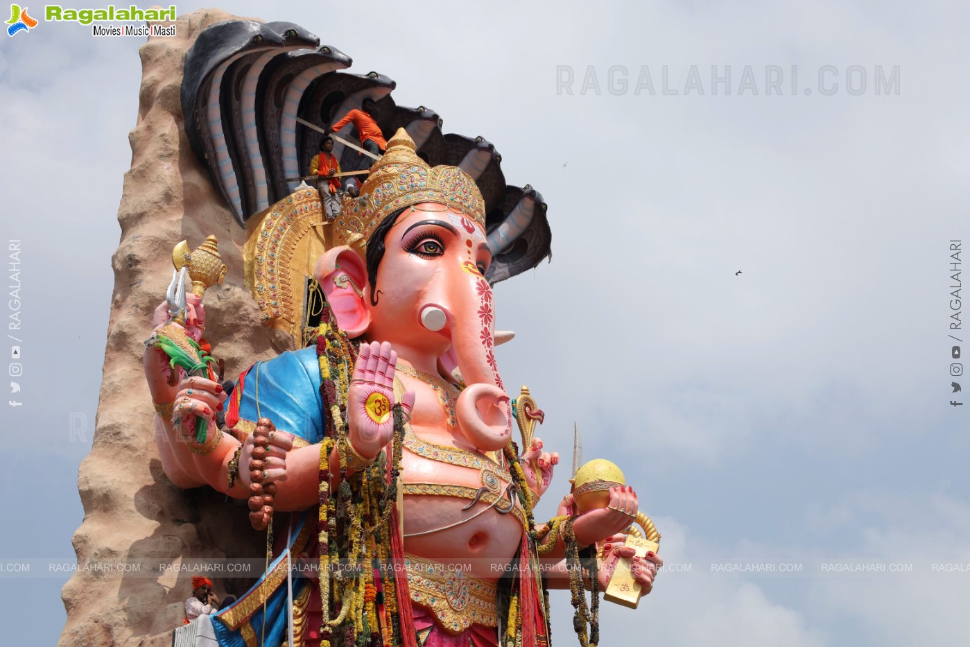 Khairatabad Ganesh Nimajjanam 2023 at Tank Bund in Hyderabad