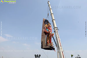 Khairatabad Ganesh Nimajjanam 2023 at Tank Bund in Hyderabad
