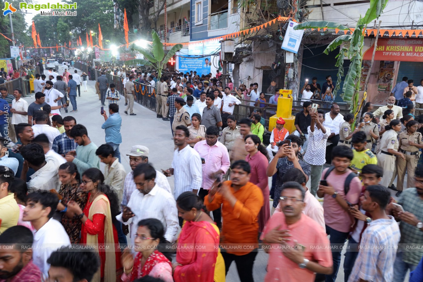 Khairatabad Ganesh 2023 as Dasha Maha Vidya Maha Ganapathi- 63 feet Tall Idol