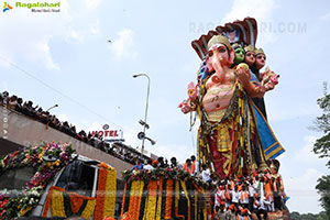 Khairatabad Ganesh Nimajjanam 2024 at Tank Bund in Hyderabad