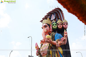 Khairatabad Ganesh Nimajjanam 2024 at Tank Bund in Hyderabad