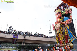 Khairatabad Ganesh Nimajjanam 2024 at Tank Bund in Hyderabad