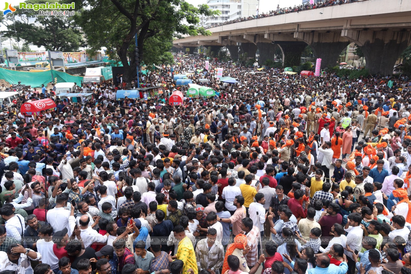 Khairatabad Ganesh Nimajjanam 2024 at Tank Bund in Hyderabad