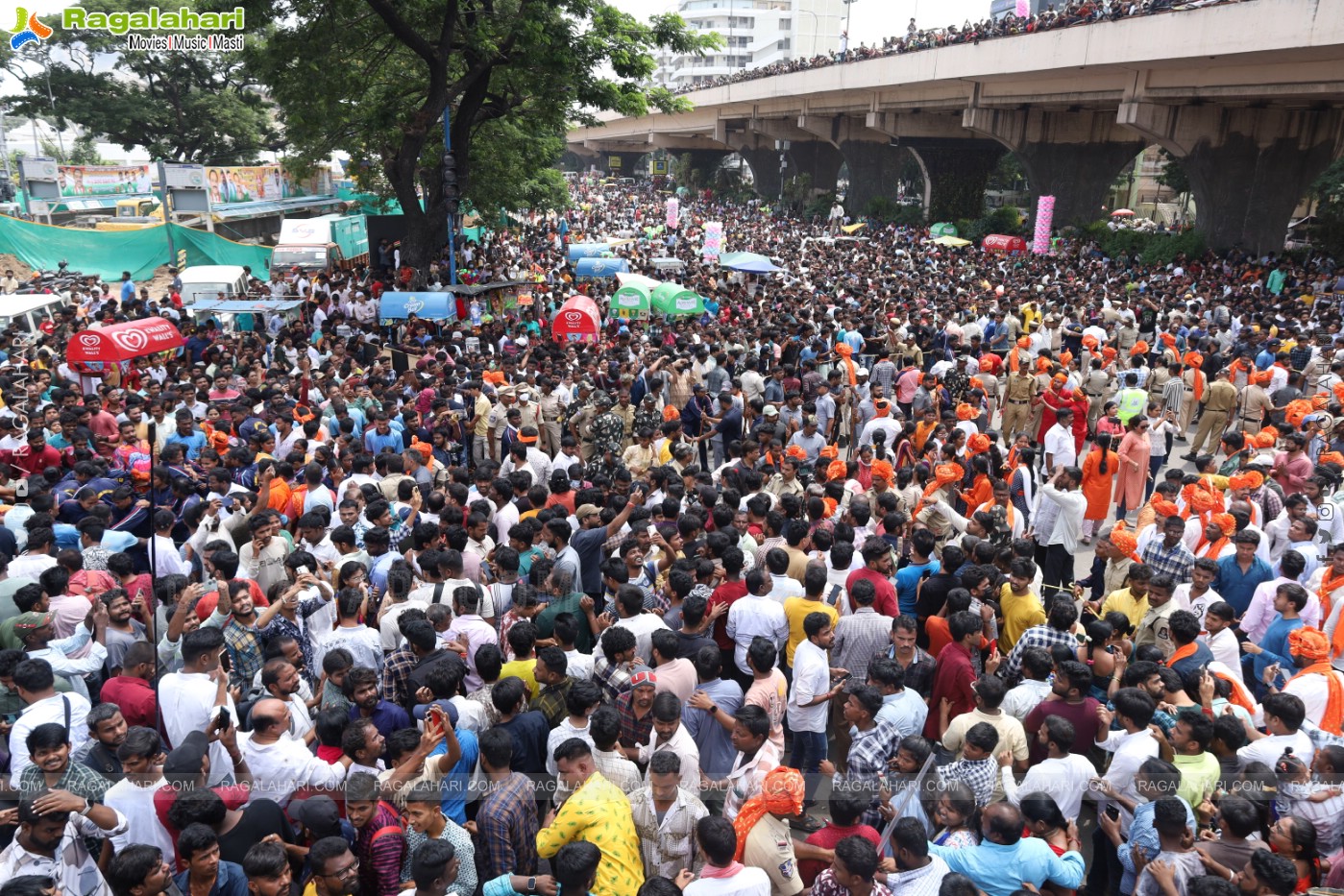 Khairatabad Ganesh Nimajjanam 2024 at Tank Bund in Hyderabad