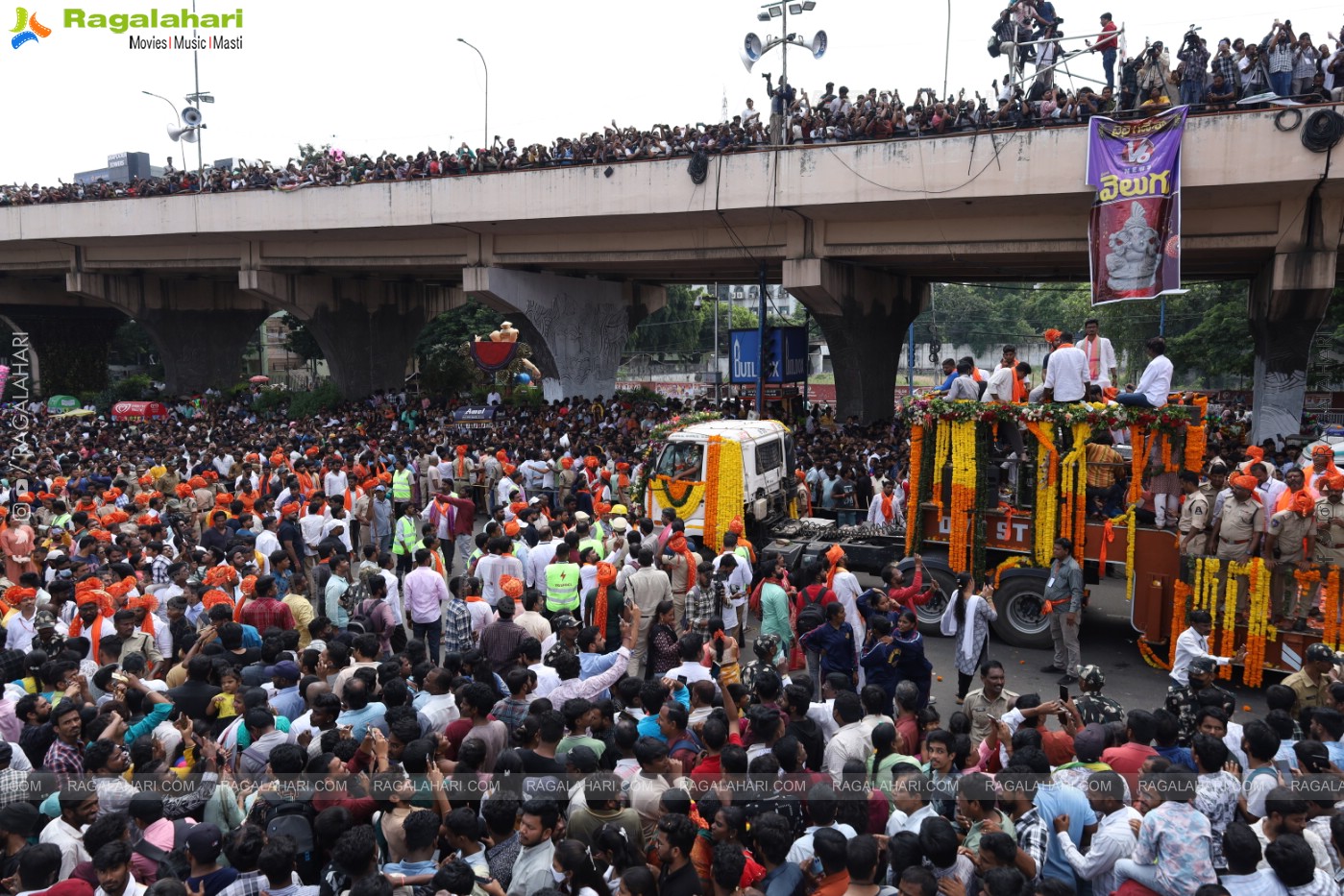 Khairatabad Ganesh Nimajjanam 2024 at Tank Bund in Hyderabad