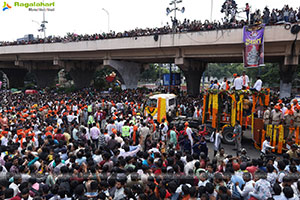 Khairatabad Ganesh Nimajjanam 2024 at Tank Bund in Hyderabad