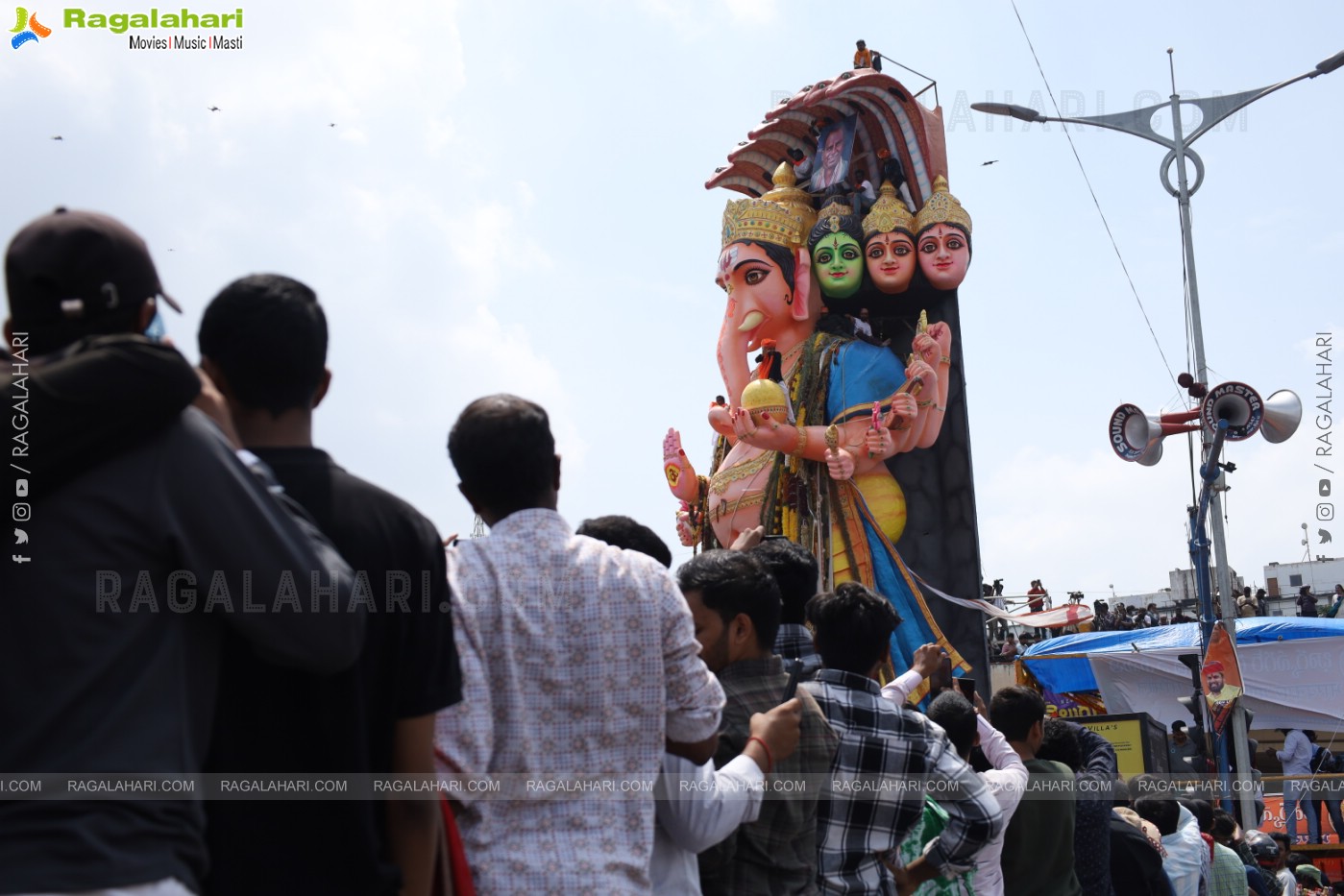 Khairatabad Ganesh Nimajjanam 2024 at Tank Bund in Hyderabad