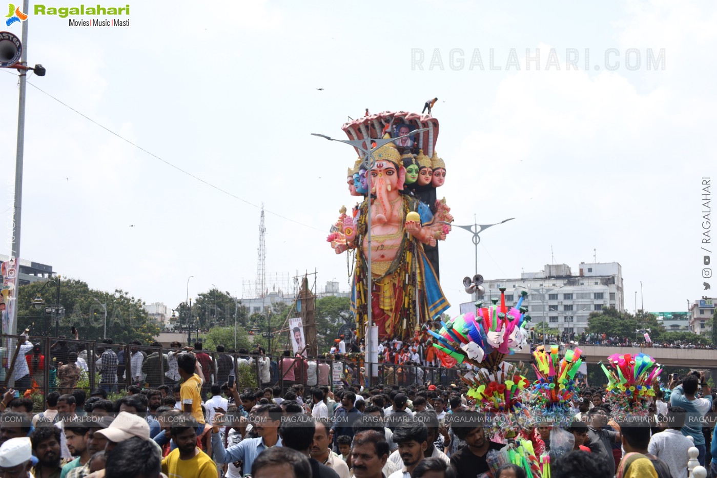 Khairatabad Ganesh Nimajjanam 2024 at Tank Bund in Hyderabad