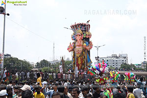 Khairatabad Ganesh Nimajjanam 2024 at Tank Bund in Hyderabad