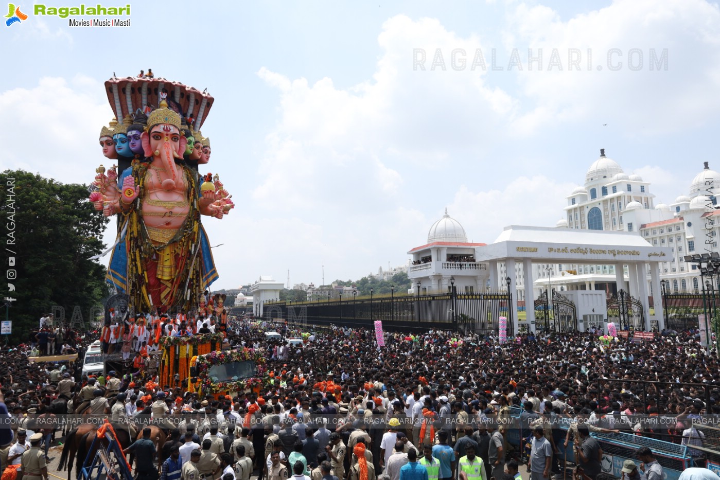 Khairatabad Ganesh Nimajjanam 2024 at Tank Bund in Hyderabad