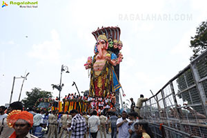 Khairatabad Ganesh Nimajjanam 2024 at Tank Bund in Hyderabad