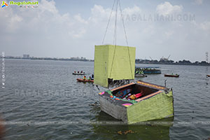 Khairatabad Ganesh Nimajjanam 2024 at Tank Bund in Hyderabad