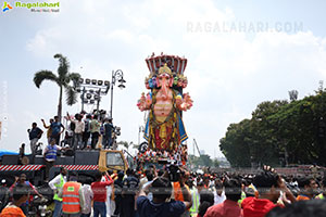 Khairatabad Ganesh Nimajjanam 2024 at Tank Bund in Hyderabad