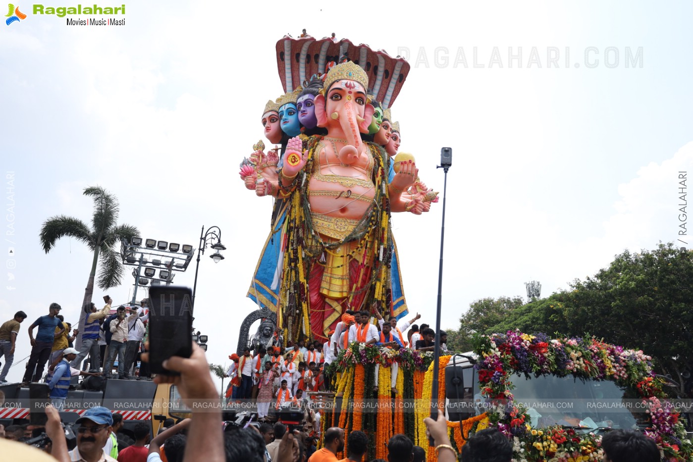 Khairatabad Ganesh Nimajjanam 2024 at Tank Bund in Hyderabad