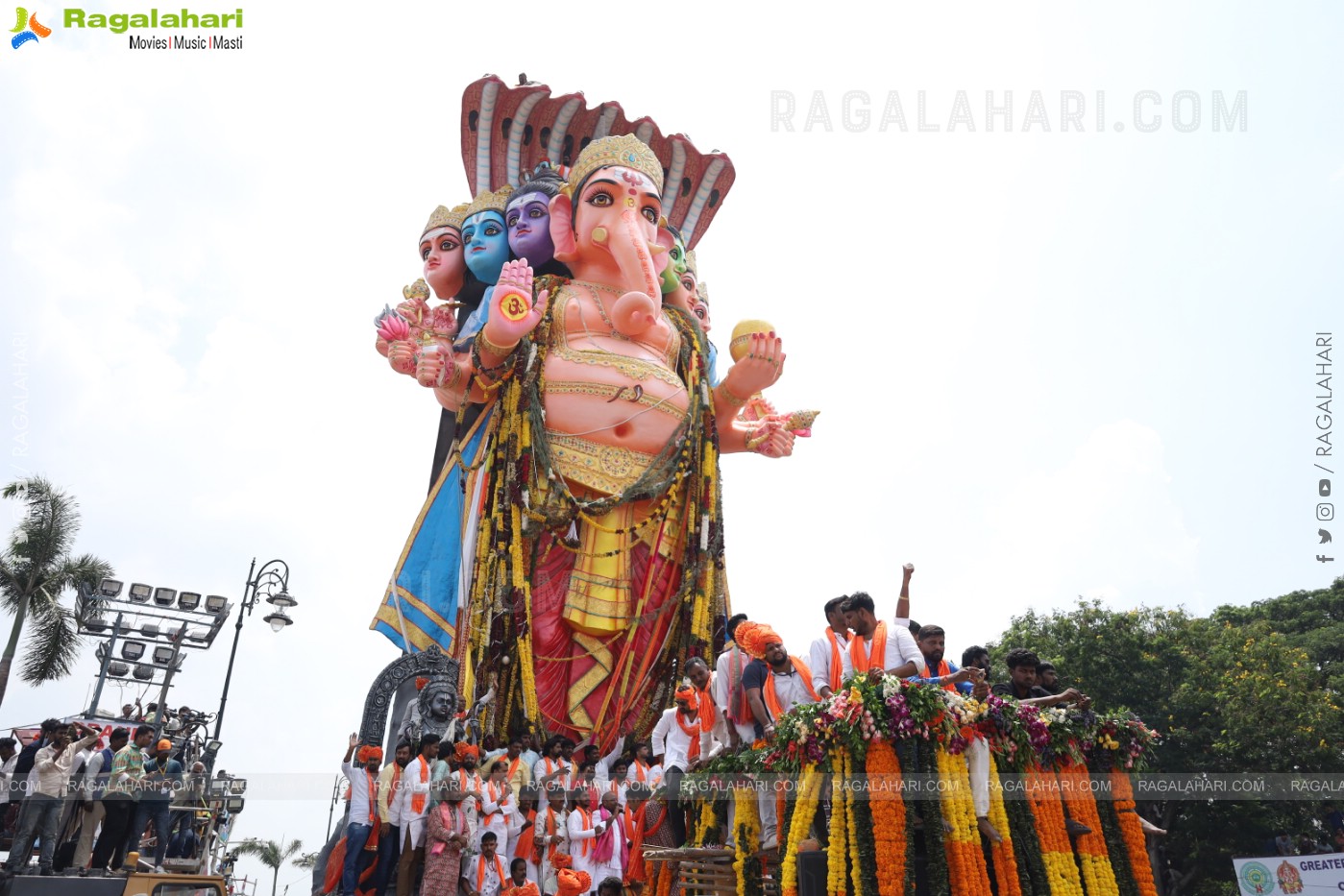 Khairatabad Ganesh Nimajjanam 2024 at Tank Bund in Hyderabad