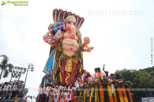 Khairatabad Ganesh Nimajjanam 2024 at Tank Bund in Hyderabad