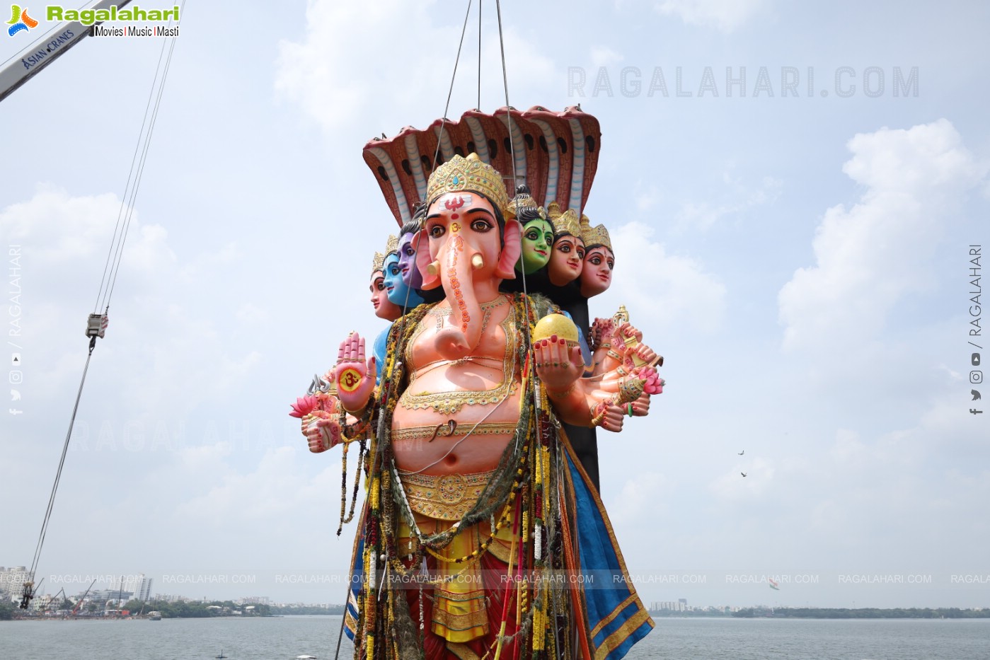 Khairatabad Ganesh Nimajjanam 2024 at Tank Bund in Hyderabad