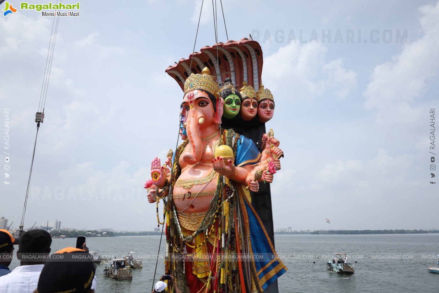 Khairatabad Ganesh Nimajjanam 2024 at Tank Bund in Hyderabad