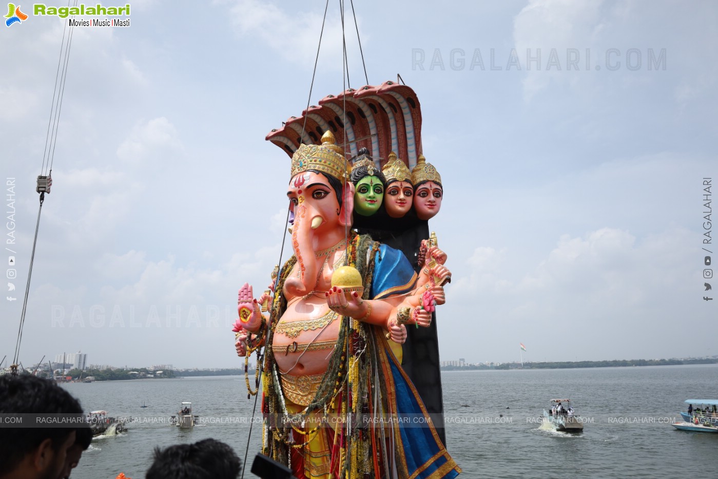 Khairatabad Ganesh Nimajjanam 2024 at Tank Bund in Hyderabad