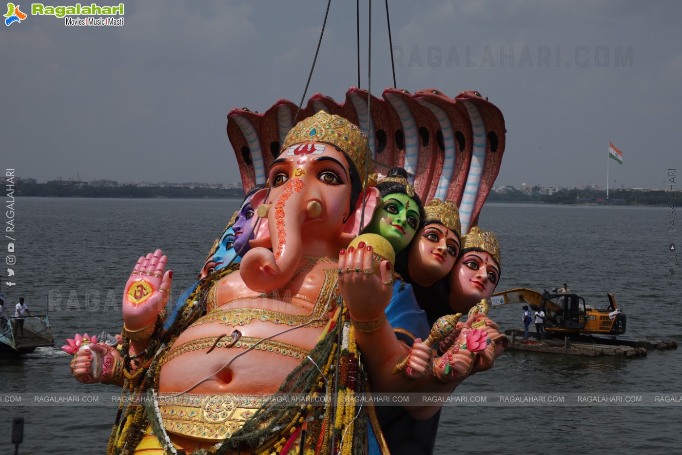 Khairatabad Ganesh Nimajjanam 2024 at Tank Bund in Hyderabad