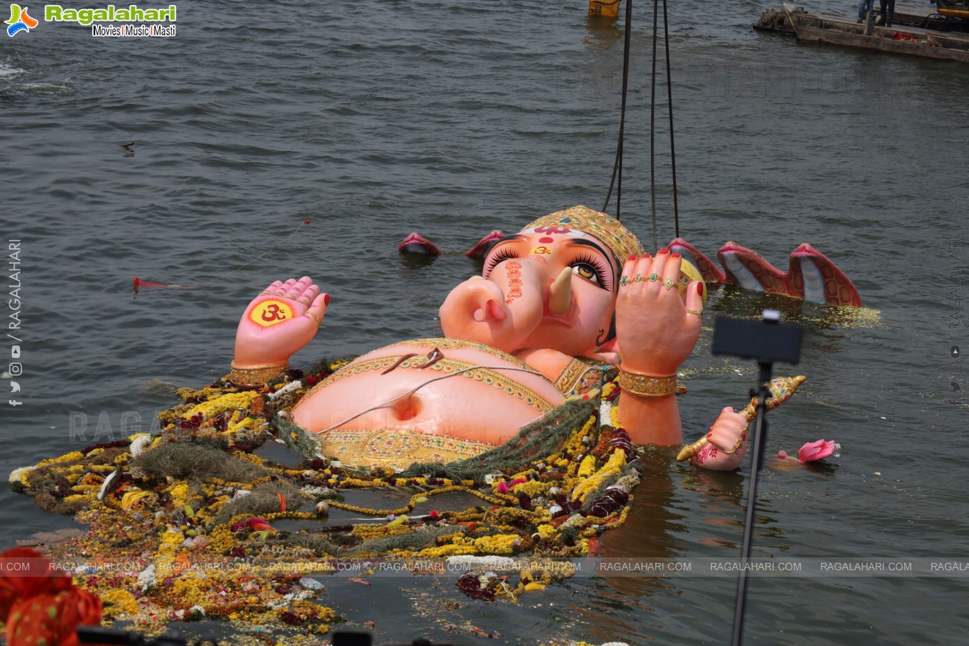 Khairatabad Ganesh Nimajjanam 2024 at Tank Bund in Hyderabad