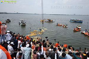 Khairatabad Ganesh Nimajjanam 2024 at Tank Bund in Hyderabad