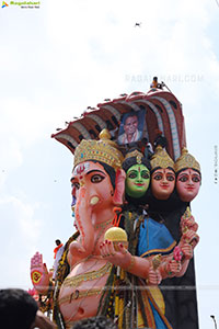 Khairatabad Ganesh Nimajjanam 2024 at Tank Bund in Hyderabad