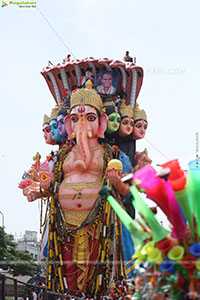 Khairatabad Ganesh Nimajjanam 2024 at Tank Bund in Hyderabad