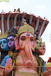 Khairatabad Ganesh Nimajjanam 2024 at Tank Bund in Hyderabad