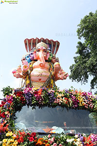 Khairatabad Ganesh Nimajjanam 2024 at Tank Bund in Hyderabad