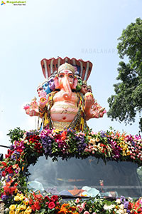 Khairatabad Ganesh Nimajjanam 2024 at Tank Bund in Hyderabad