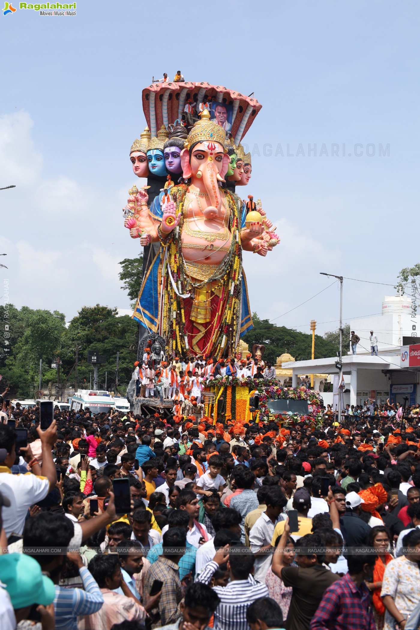 Khairatabad Ganesh Nimajjanam 2024 at Tank Bund in Hyderabad