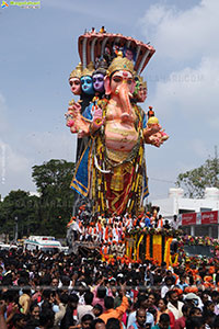 Khairatabad Ganesh Nimajjanam 2024 at Tank Bund in Hyderabad