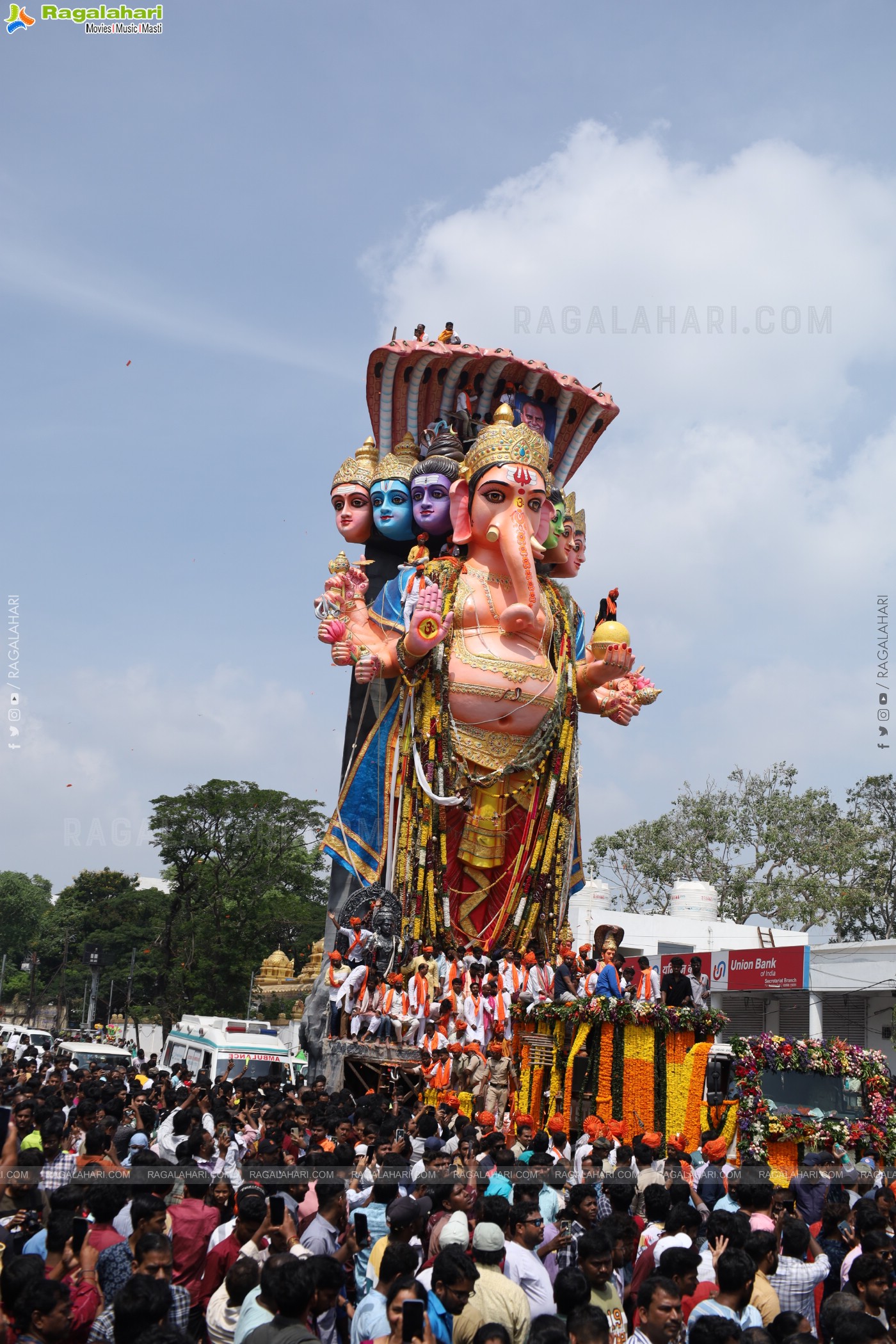 Khairatabad Ganesh Nimajjanam 2024 at Tank Bund in Hyderabad