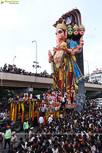 Khairatabad Ganesh Nimajjanam 2024 at Tank Bund in Hyderabad