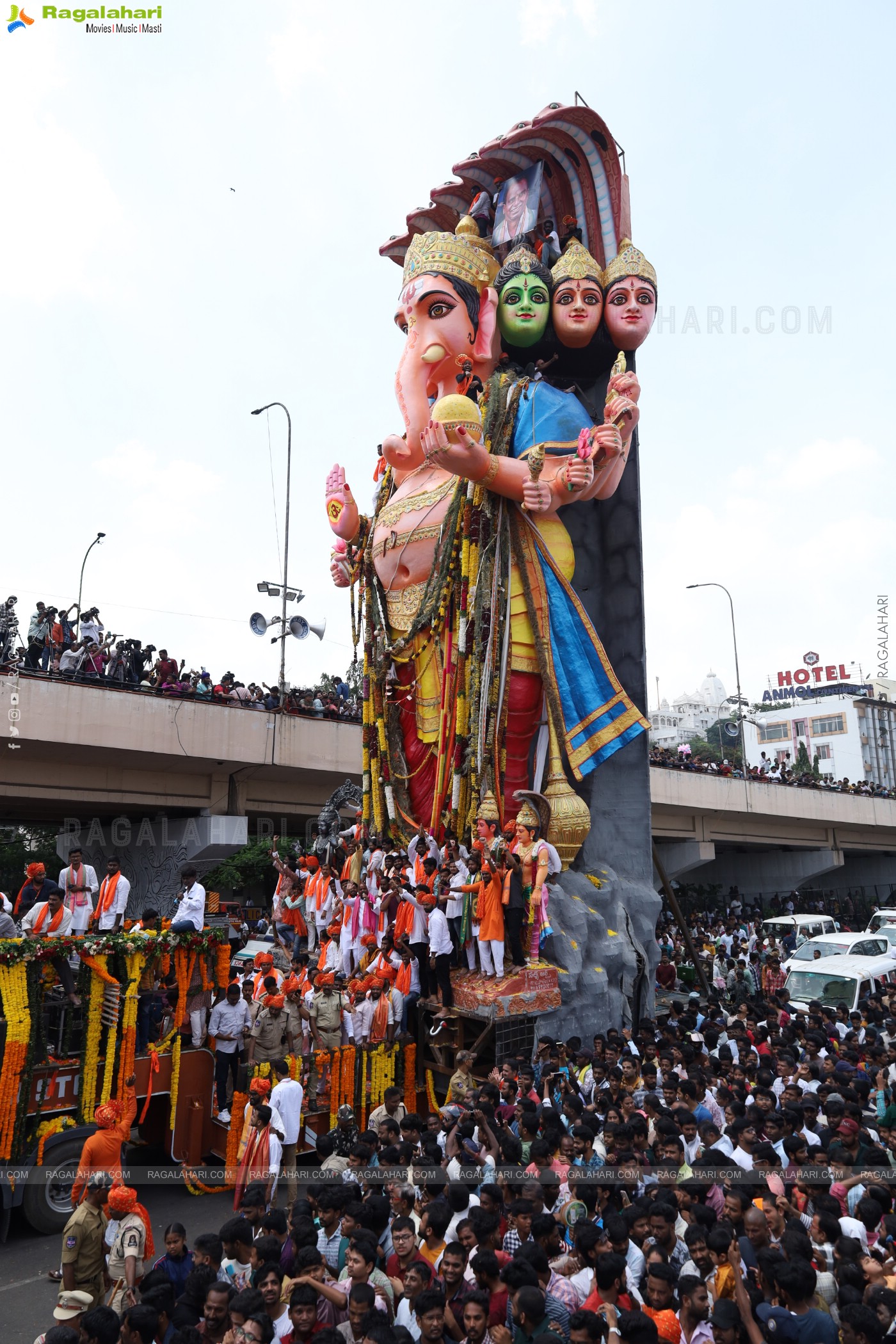 Khairatabad Ganesh Nimajjanam 2024 at Tank Bund in Hyderabad