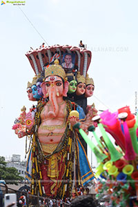 Khairatabad Ganesh Nimajjanam 2024 at Tank Bund in Hyderabad