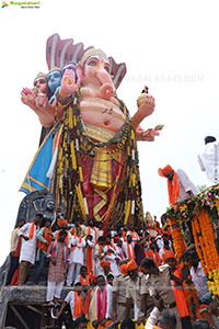 Khairatabad Ganesh Nimajjanam 2024 at Tank Bund in Hyderabad