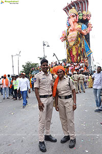 Khairatabad Ganesh Nimajjanam 2024 at Tank Bund in Hyderabad