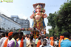 Khairatabad Ganesh Nimajjanam 2024 at Tank Bund in Hyderabad