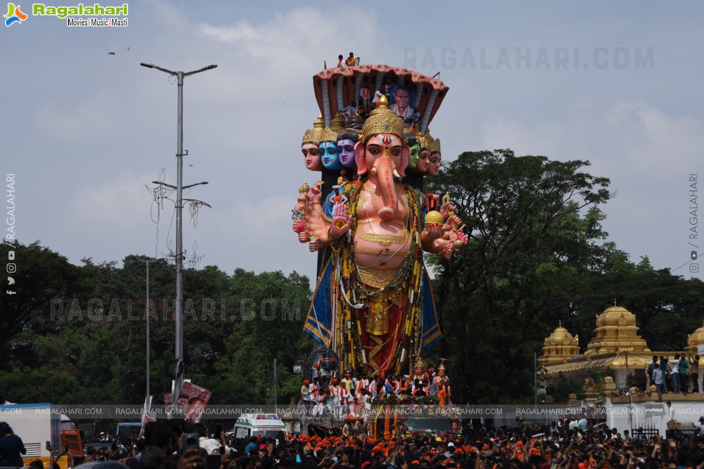 Khairatabad Ganesh Nimajjanam 2024 at Tank Bund in Hyderabad