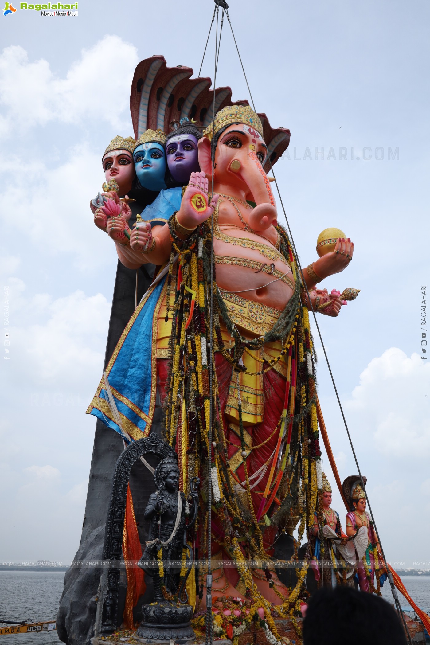 Khairatabad Ganesh Nimajjanam 2024 at Tank Bund in Hyderabad