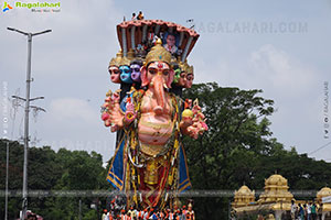 Khairatabad Ganesh Nimajjanam 2024 at Tank Bund in Hyderabad