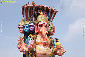 Khairatabad Ganesh Nimajjanam 2024 at Tank Bund in Hyderabad