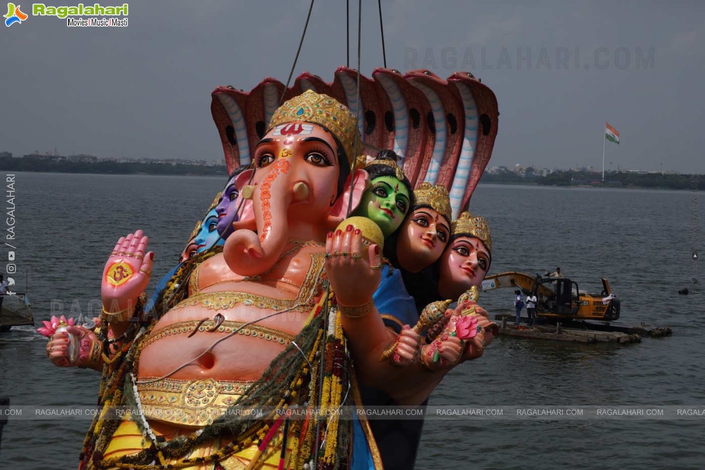 Khairatabad Ganesh Nimajjanam 2024 at Tank Bund in Hyderabad