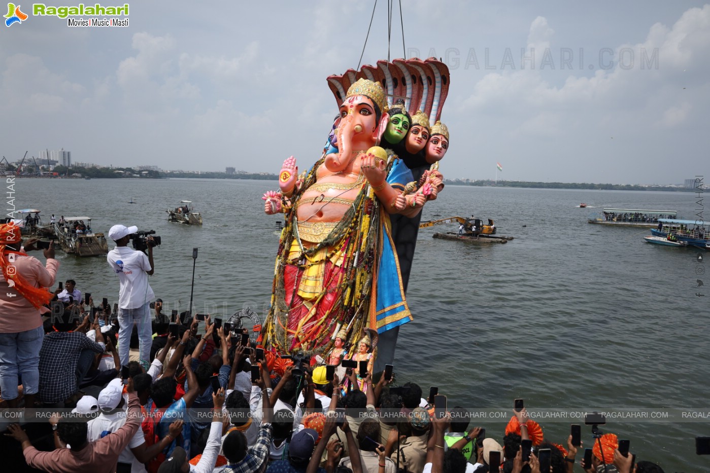 Khairatabad Ganesh Nimajjanam 2024 at Tank Bund in Hyderabad