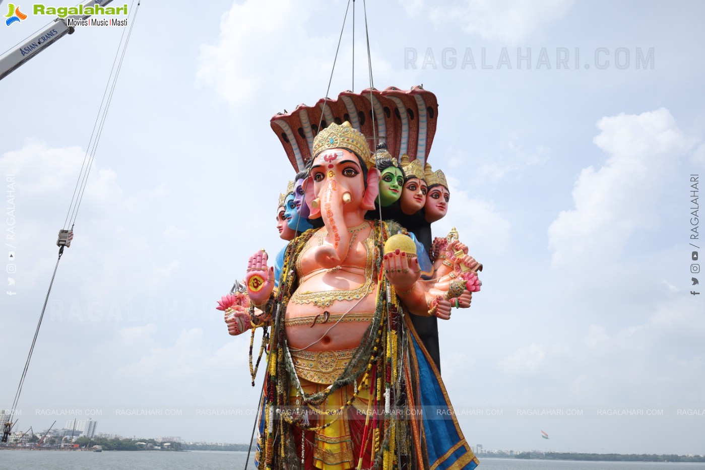 Khairatabad Ganesh Nimajjanam 2024 at Tank Bund in Hyderabad