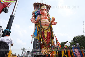 Khairatabad Ganesh Nimajjanam 2024 at Tank Bund in Hyderabad