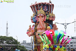 Khairatabad Ganesh Nimajjanam 2024 at Tank Bund in Hyderabad